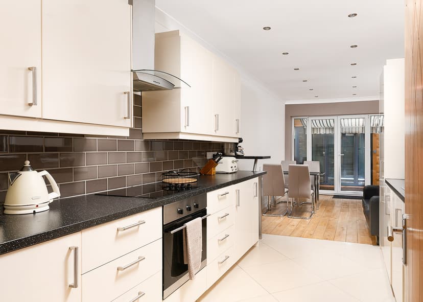 Fully equipped modern kitchen with premium appliances in London