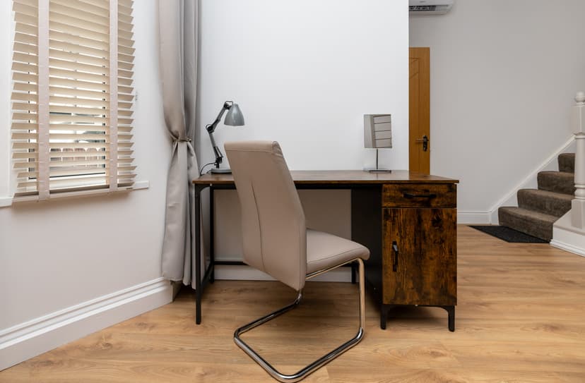 Contemporary living space with natural light in London