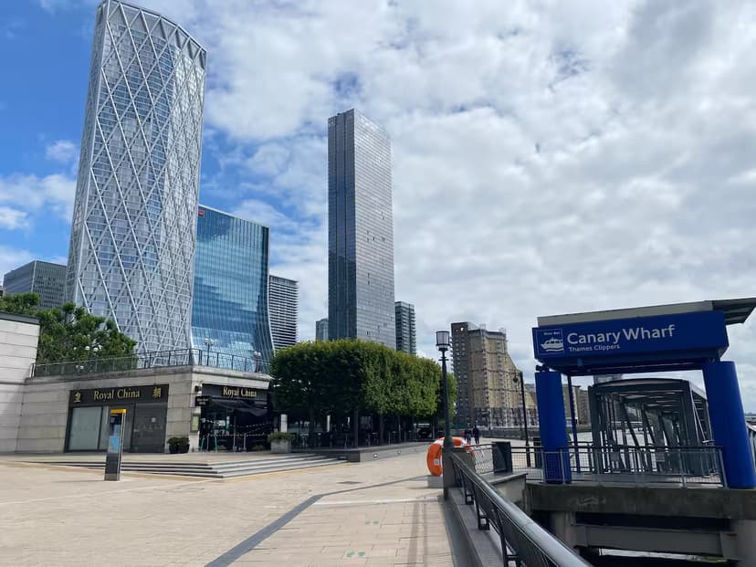 Thames Clipper river bus service nearby in London